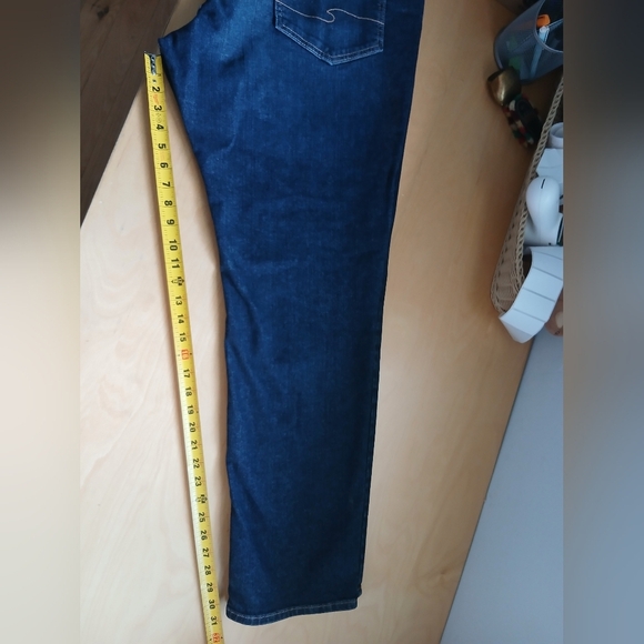 NWT Silver The Athletic Men Jeans Size 46x32 Loose Fit Tapered Leg Dark Blue - Picture 13 of 13